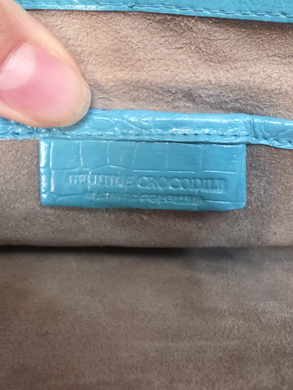 Nancy Gonzalez Turquoise Genuine Crocodile Leather Shoulder Bag Luxurious Purse - Picture 9 of 15